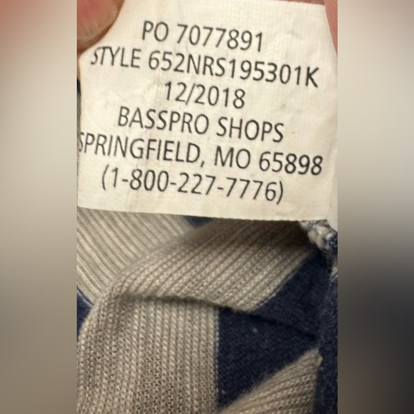 Natural Reflections Blue & Gray Striped Top with pocket - XL - Picture 7 of 7